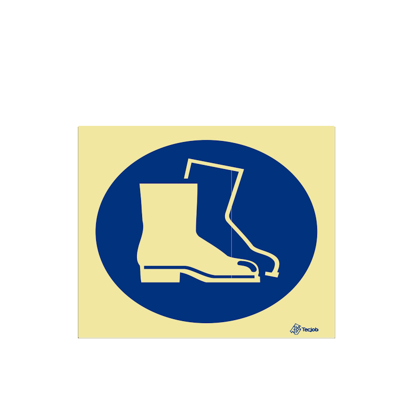 Señal Obligatorio usar botas de seguridad – OB0021