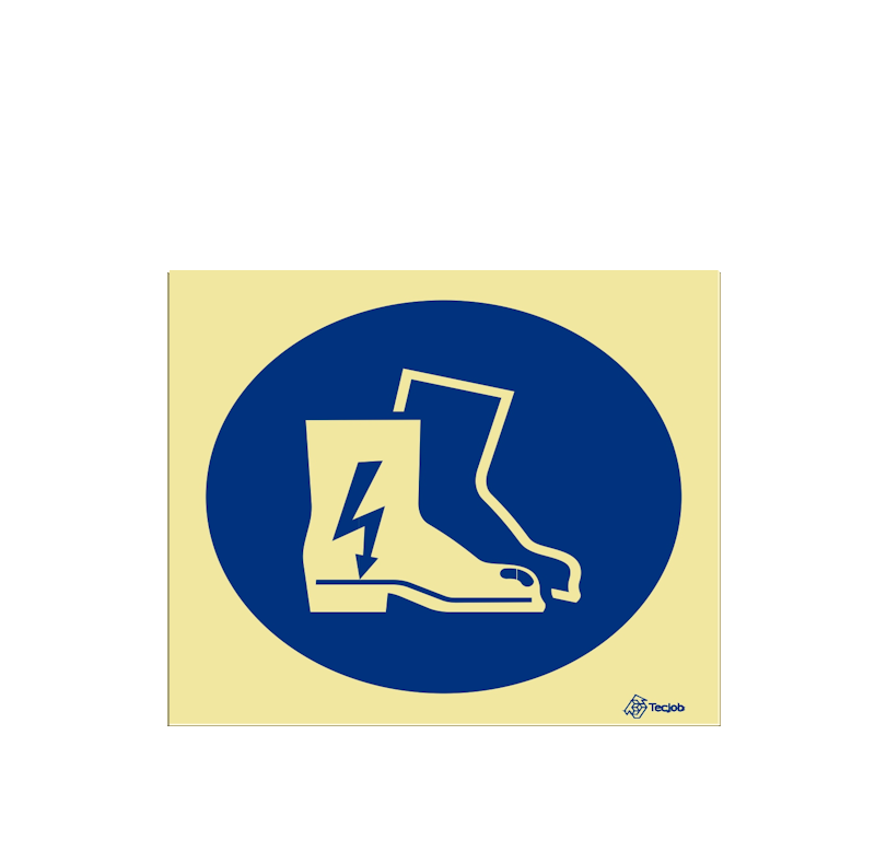 Sinalética Uso Obrigatório de Botas de Proteção Elétrica - OB0020