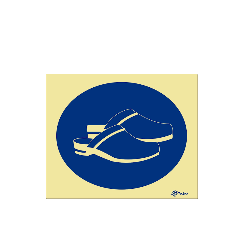 Sinalética Uso Obrigatório de Calçado Adequado - OB0023