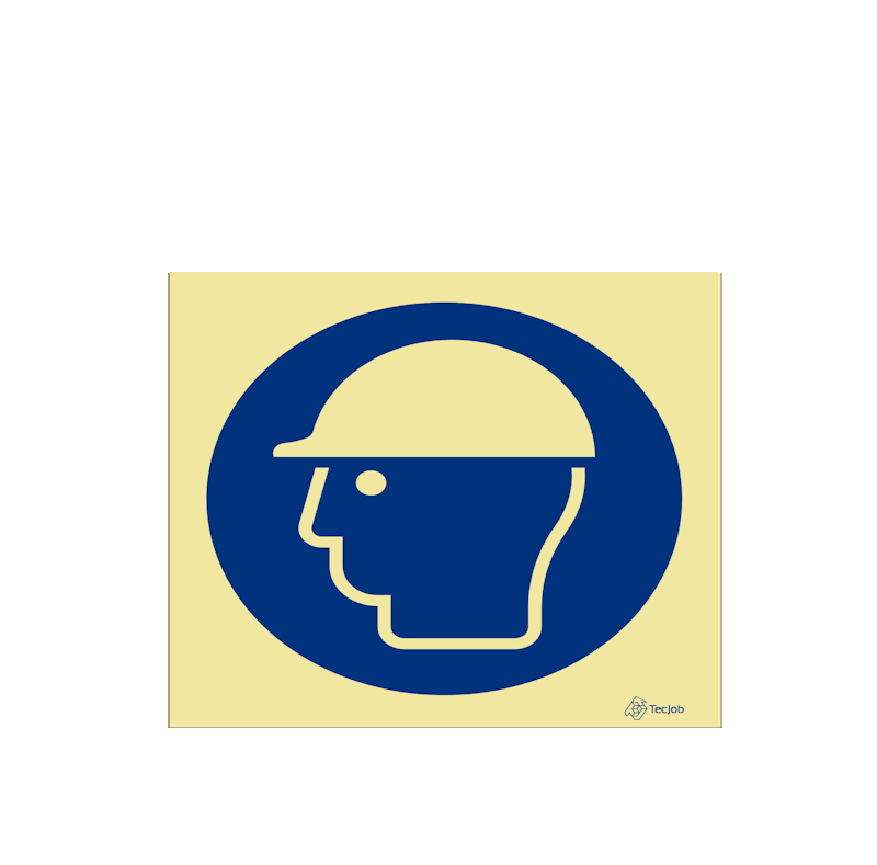 Señal Obligatorio usar casco de protección – OB0010