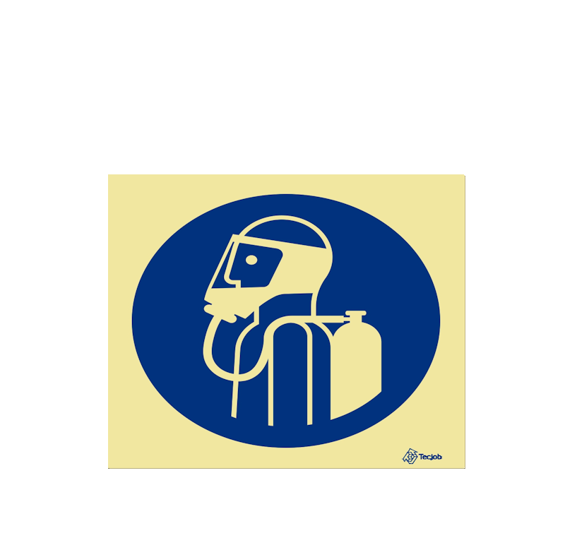 Sinalética Uso Obrigatório de Equipamento de Respiração Autónoma - OB0076
