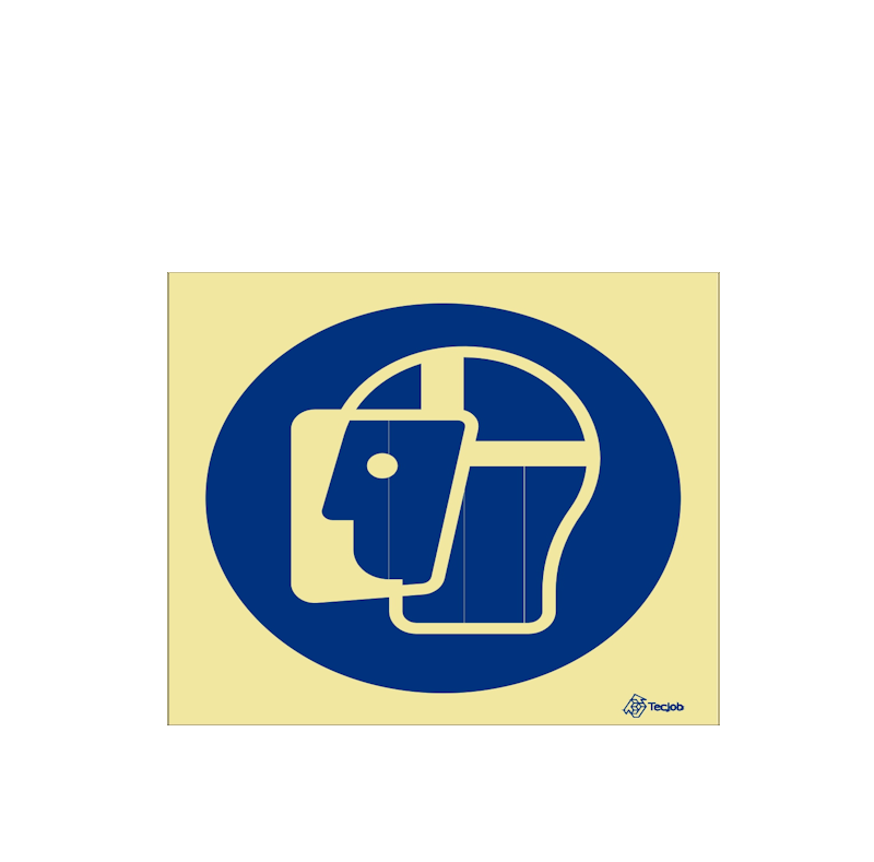 Sinalética Uso Obrigatório de Viseira de Proteção - OB0016