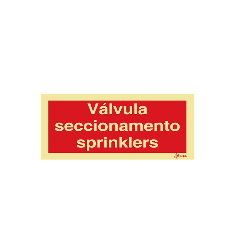 Sinalética Válvula Seccionamento Sprinklers - I0670